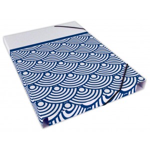 Pochette rabat dos 25mm Japanese waves Pochette rabat dos 25mm Japanese waves