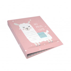 Classeur à anneaux Lama rose Classeur à anneaux Lama rose