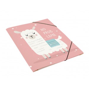 Pochette rabat simple Lama rose Pochette rabat simple Lama rose