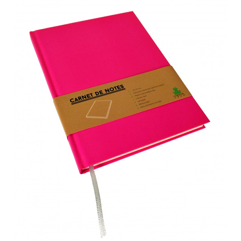 Carnet de notes écologique Floral rose création française Les Rêves de Caro