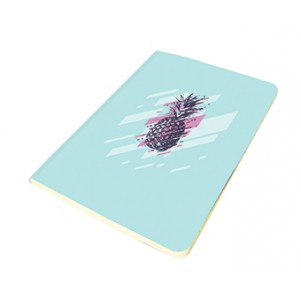 Carnet 11x15cm couverture souple Ananas