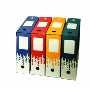 Lot de 4 boites à archives couleur