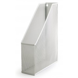 Porte revues en métal blanc