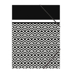 Pochette rabat simple Noir & Blanc