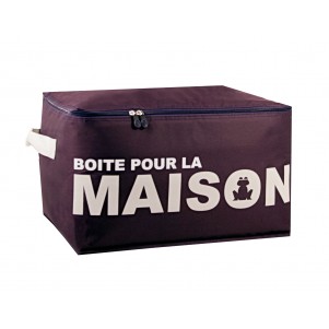 Boite de rangement souple 45cm prune Boite de rangement souple 45cm prune