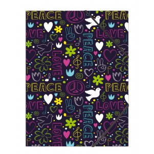 Pochette rabat simple Peace&Love Pochette rabat simple Peace&Love