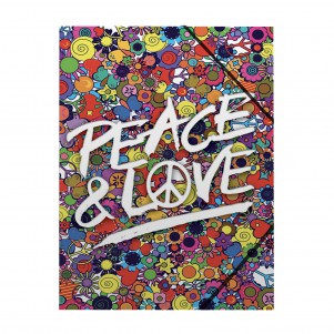 Pochette rabat simple Peace&Love