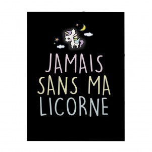 Pochette rabat simple Licorne Pochette rabat simple Licorne