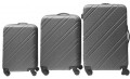 Lot de 3 valises ABS 50/60/70cm "Aventure" noir
